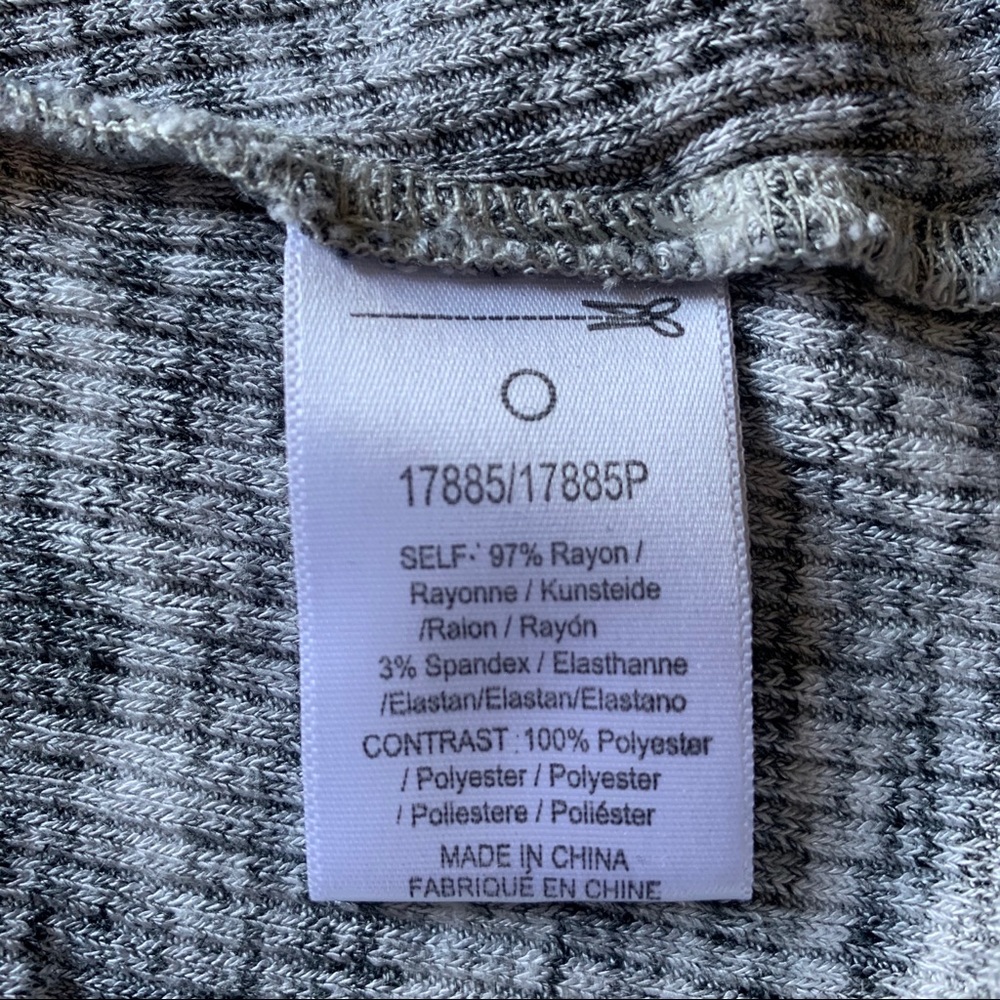 Long-Sleeve Ribbed Sweater Top, Gray, Anthro, M - Picture 10 of 10